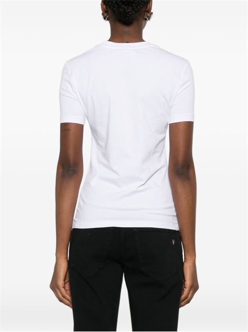 T-shirt donna maniche corte con stampa Versace jeans Couture | 80HAHE01CJ02EG03